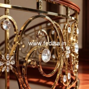 High-End Brass Crystal Staircase Railings CR-6339