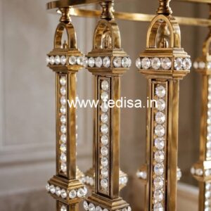 Luxury Brass Crystal Railings for Home Interiors CR-6342