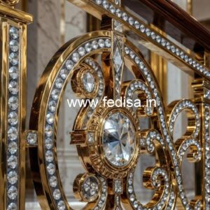 Premium Brass Crystal Railings for Homes CR-6343