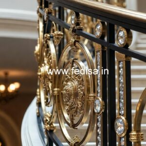 Designer Brass Crystal Railings for Modern Homes CR-6345