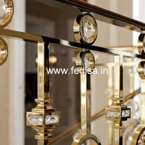 Designer Brass Crystal Railings for Interior Design CR-6346