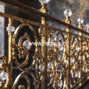 Designer Brass Crystal Railings for Home Decor CR-6349