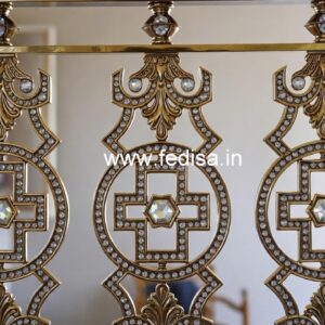 Designer Brass Crystal Railings for Interior Projects CR-6350