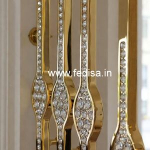 Modern Brass Crystal Railings for Stylish Homes CR-6359