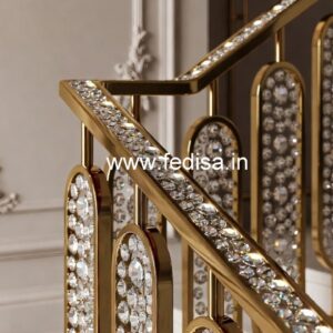 Elegant Brass Crystal Railings for Luxury Living CR-6360
