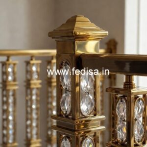 Designer Brass Crystal Railings for Grand Staircases CR-6362