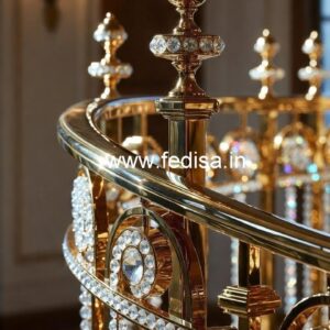 Premium Brass Crystal Railings for Stylish Interiors CR-6369