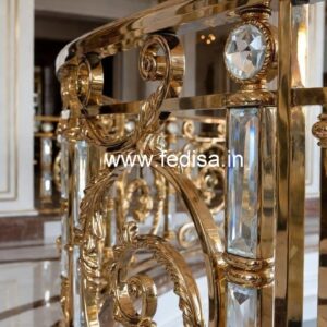 Designer Brass Crystal Railings for Elegant Homes CR-6370