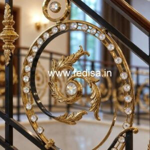 Stylish Brass Crystal Railings for Grand Homes CR-6372