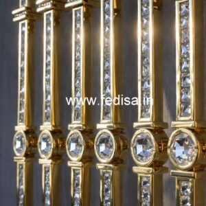 Stylish Brass Crystal Railings for Premium Interiors CR-6377