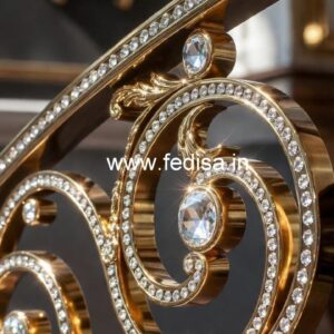 Luxury Brass Crystal Railing Design Ideas CR-6383