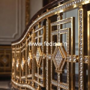 Luxury Brass Crystal Railing Design Ideas CR-6385