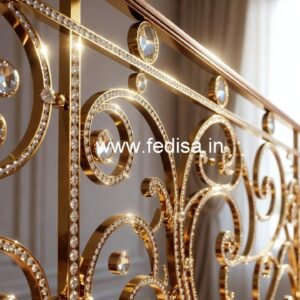 Designer Brass Crystal Railing for Staircase CR-6389