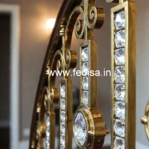 Beautiful Brass Crystal Stair Railings CR-6408