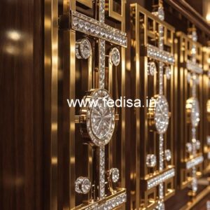 High-End Staircase Brass Crystal Designs CR-6414