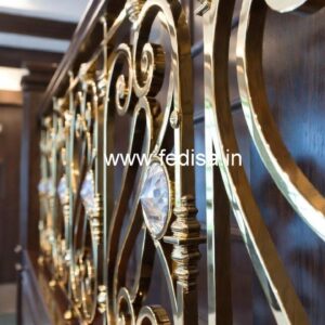Golden Brass Crystal Railing Designs CR-6419