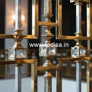 Elegant Crystal Embedded Brass Railings CR-6422