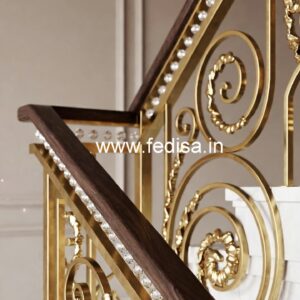Stylish Staircase Brass Crystal Designs CR-6434