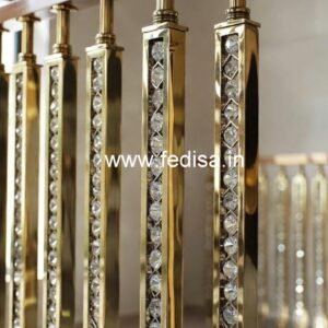 Interior Design Ideas with Brass Crystal Railing CR-6445