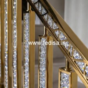 Elegant Home Decor Brass Crystal Railings CR-6453