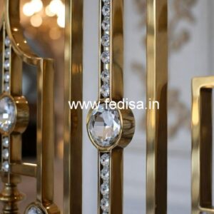 Stylish Crystal Brass Railing Designs CR-6454