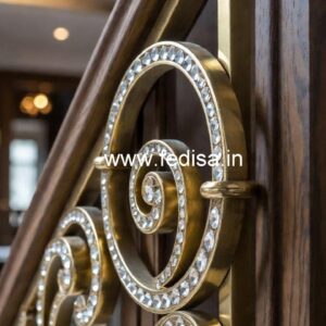 Elegant Stair Design with Brass Crystal CR-6469
