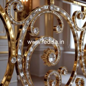 Designer Luxury Crystal Brass Railings CR-6474
