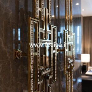 Premium Staircase Design with Brass Crystal CR-6480