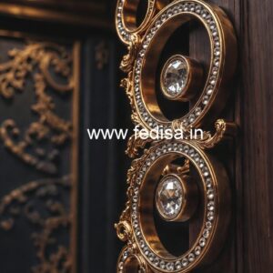 Luxury Staircase with Brass Crystal Railing CR-6501