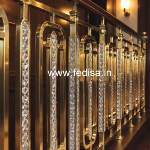 Elegant Brass Crystal Railings for Villas CR-6515