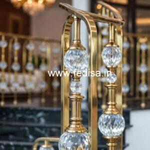 Designer Brass Crystal Railings for Staircases CR-6533