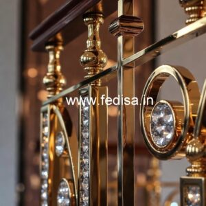High-End Brass Crystal Staircase Designs CR-6544