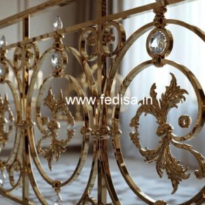 Premium Brass Crystal Railing for Villas CR-6545