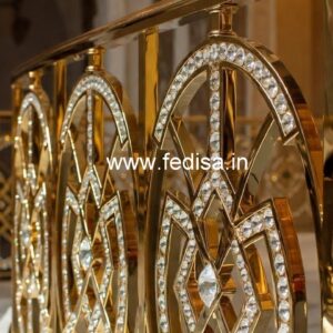 Elegant Interior Brass Crystal Railings CR-6551