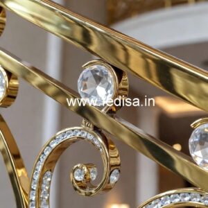 Designer Brass Crystal Railings for Luxury Homes CR-6552