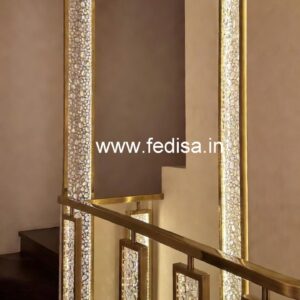 High-End Brass Crystal Railings for Interiors CR-6553