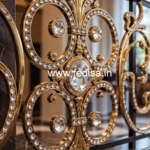 Premium Brass Crystal Railings for Staircases CR-6559