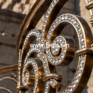 Elegant Brass Crystal Railings for Home Decor CR-6565