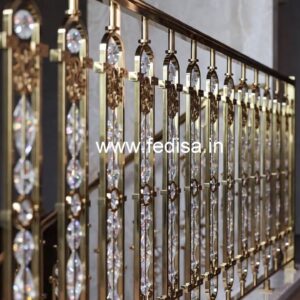 Designer Brass Crystal Railings for Home Projects CR-6568