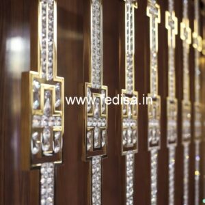 Stylish Brass Crystal Railings for Luxury Interiors CR-6571
