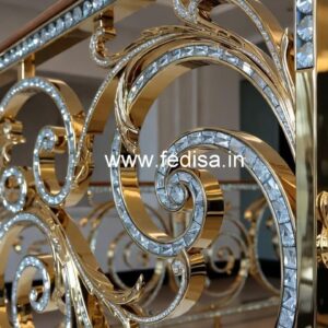 Designer Brass Crystal Railings for Architecture CR-6577