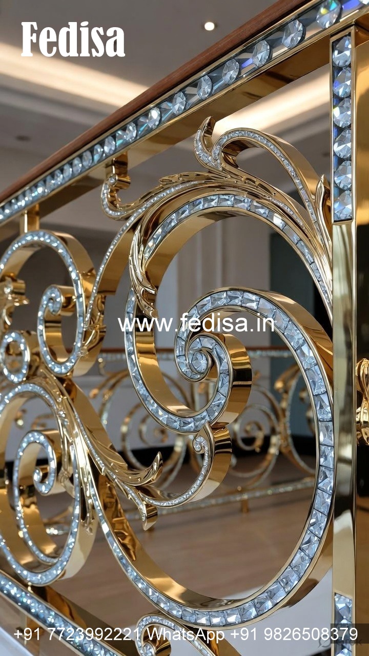 Designer Brass Crystal Railings for Architecture CR-6577