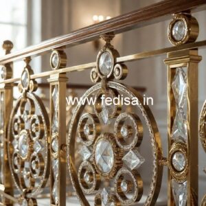Luxury Brass Crystal Railing Design Ideas for Modern Homes CR-6580