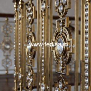 Premium Brass Crystal Railing for Luxury Interiors CR-6582