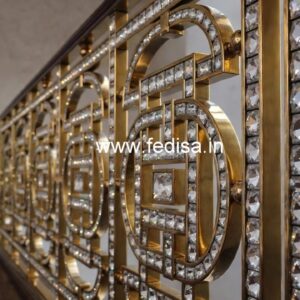 Modern Brass Crystal Railing Designs for Homes CR-6583