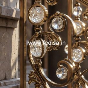 Decorative Brass Crystal Railing for Interiors CR-6586