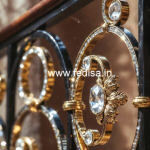 Golden Finish Brass Crystal Railings CR-6588
