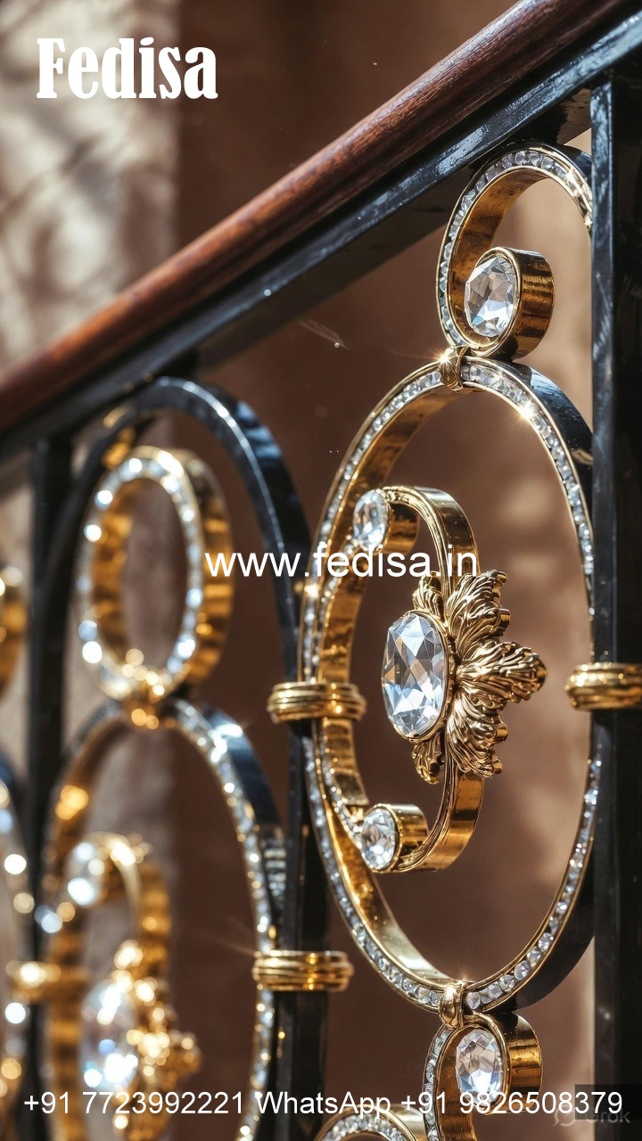 Golden Finish Brass Crystal Railings CR-6588