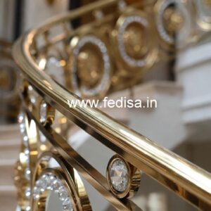 Modern Brass Crystal Railing with LED Lights CR-6597