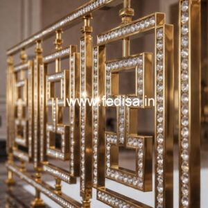 Premium Brass Crystal Railings for Apartments CR-6600